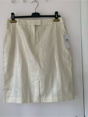 NWT DKNY Linen-Blend Tinsel Pencil Skirt size 10